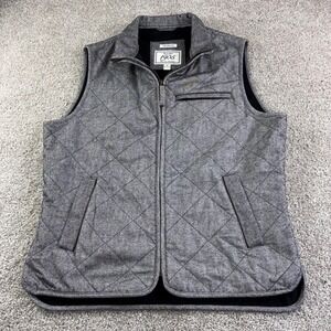 Jos A Bank 1905 Mens M‎ Quilted Vest Gray Tailored Fit Sleeveless Preppy Career